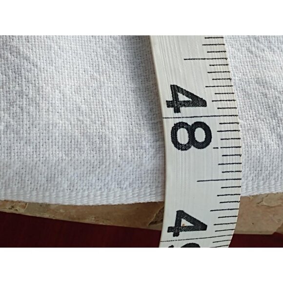 Vintage Cotton Tablecloth W/Floral &Vase Design Pink Green White 46-1/2"x48-1/2" - Picture 4 of 9